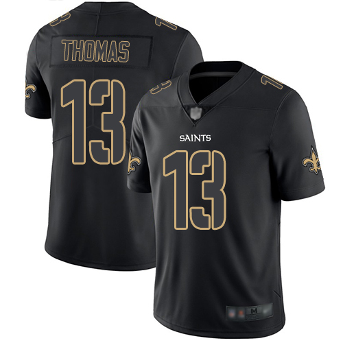 Men New Orleans Saints Limited Black Michael Thomas Jersey NFL Football #13 Rush Impact Jersey